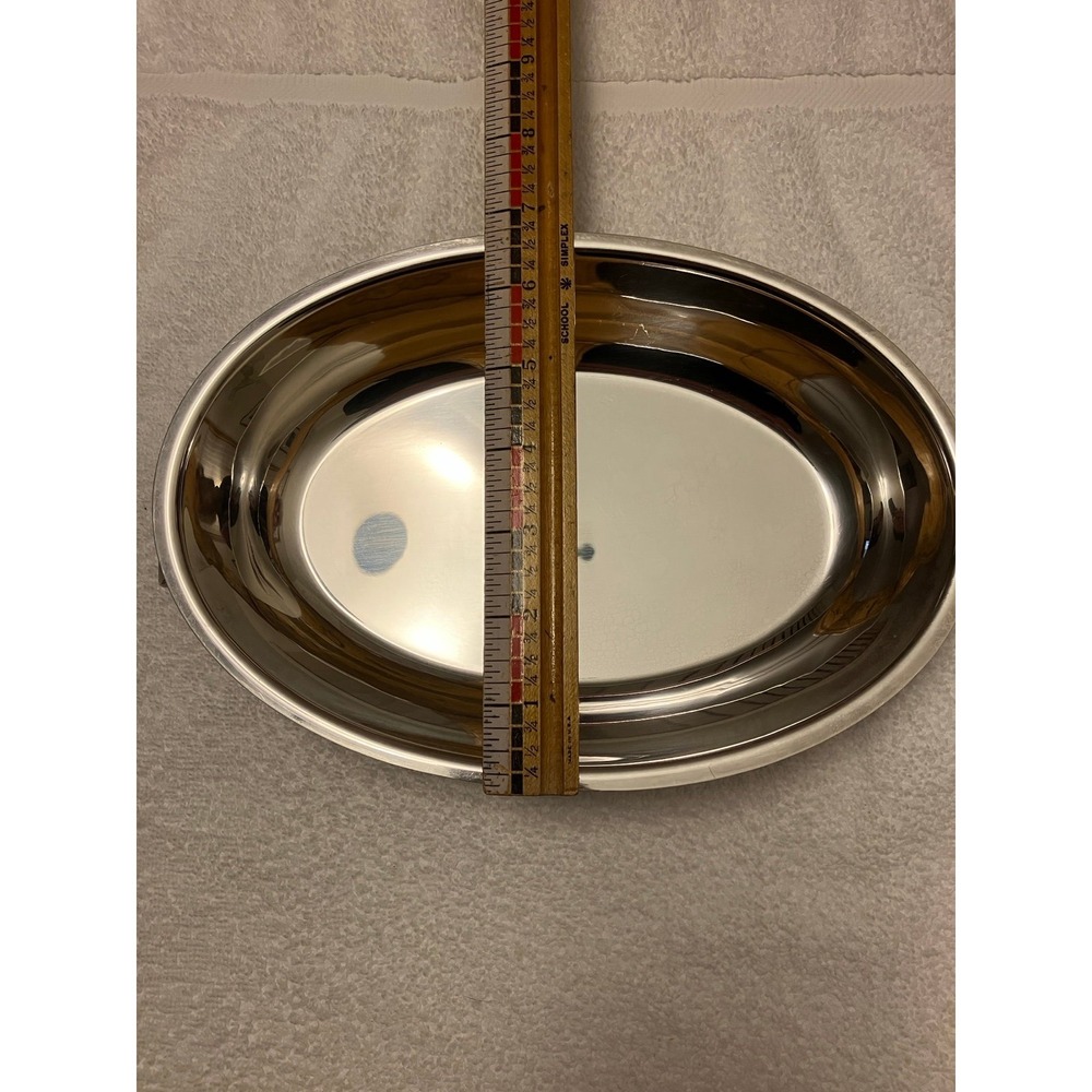 Vintage silver oblong serving bowl - Picture 5 of 6